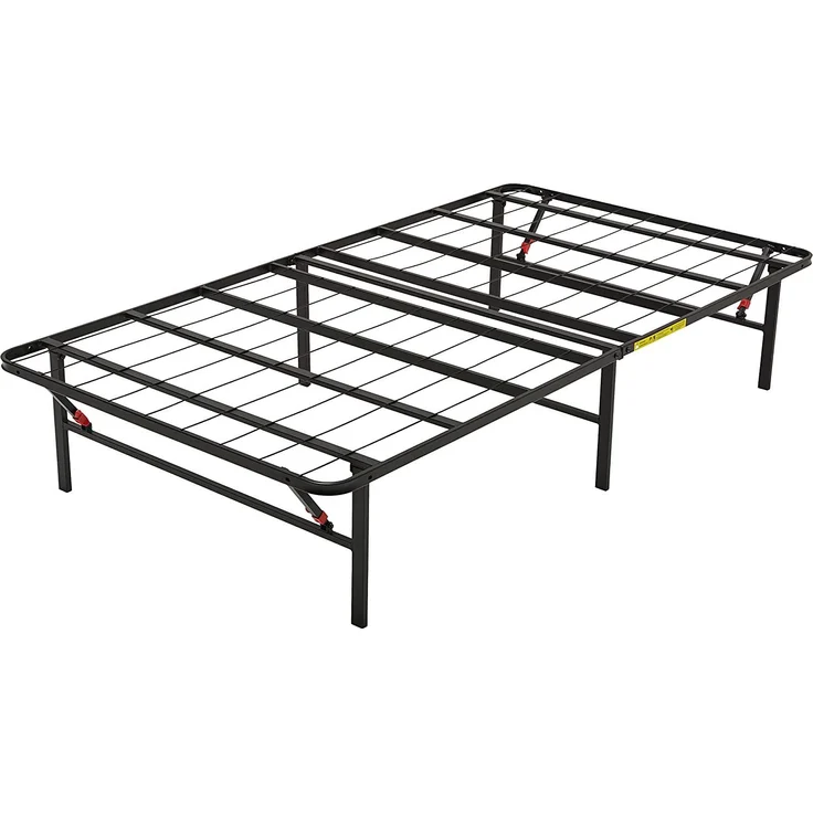 Amazon Basics Klappbares Plattform-Bettgestell, kein Werkzeug für Montage erforderlich, Unterbettaufbewahrung, 90x200 cm