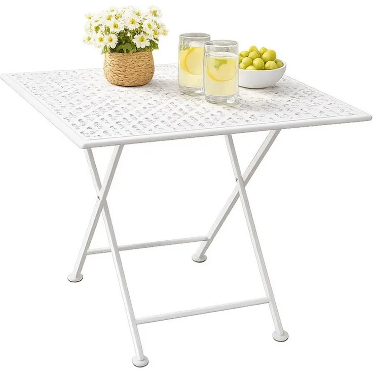 HTI-Living Gartentisch Gartentisch Solea Weiß (Stück, 1-St, 1 Gartentisch)