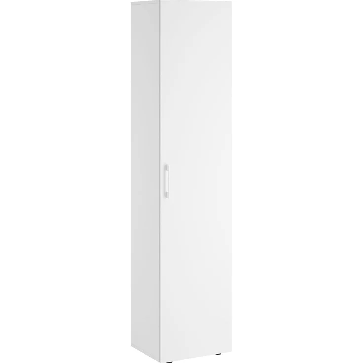 Bellamio 'Apol' Mehrzweckschrank schmal, weiß, 176x33x40 cm, Besenschrank mit Staubsaugerfach und 3 kleinen Fächern – Bild 10