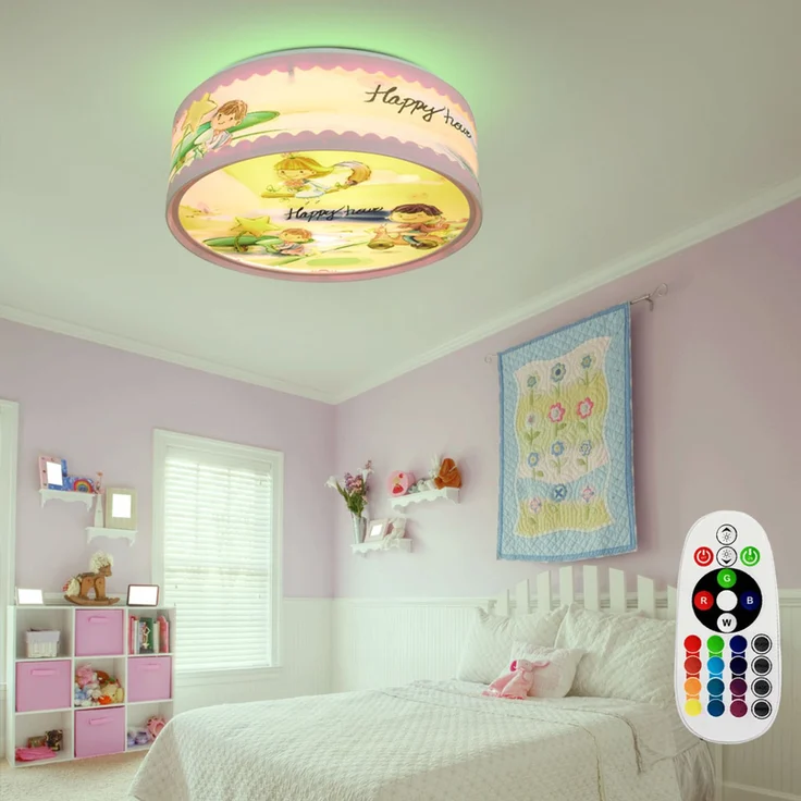 RGB LED Deckenleuchte, Kindermotiv, multicolor, 28 cm, BIBIFEE – Bild 4