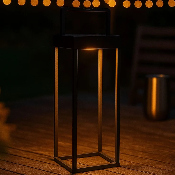 Kettler LED Laterne eckig offen XL 50 cm Dunkelgrau – Bild 2