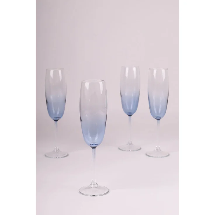 Hermia Concept 'Larc 220 - Blue' Sektgläser-Set (4-teilig), Blau, 6,6 x 6,6 x 23,6 cm, 220 ml – Bild 5