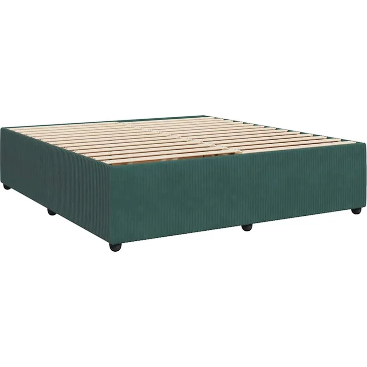vidaXL Boxspringbett mit Matratze Dunkelgrün 180x200 cm Samt 3290121 – Bild 10