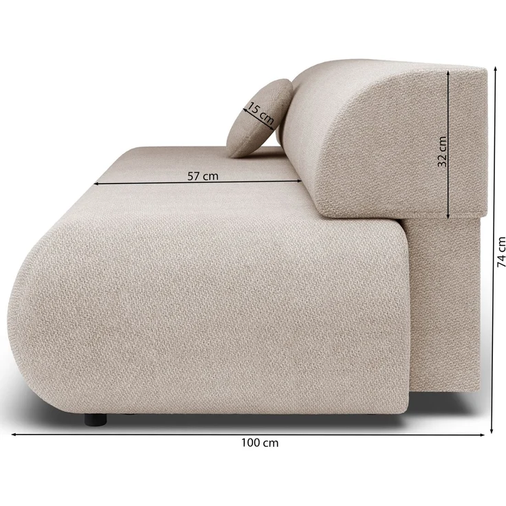 Selsey 'Armone' 3-Sitzer Sofa mit Schlaffunktion, Chenille, Grau – Bild 7