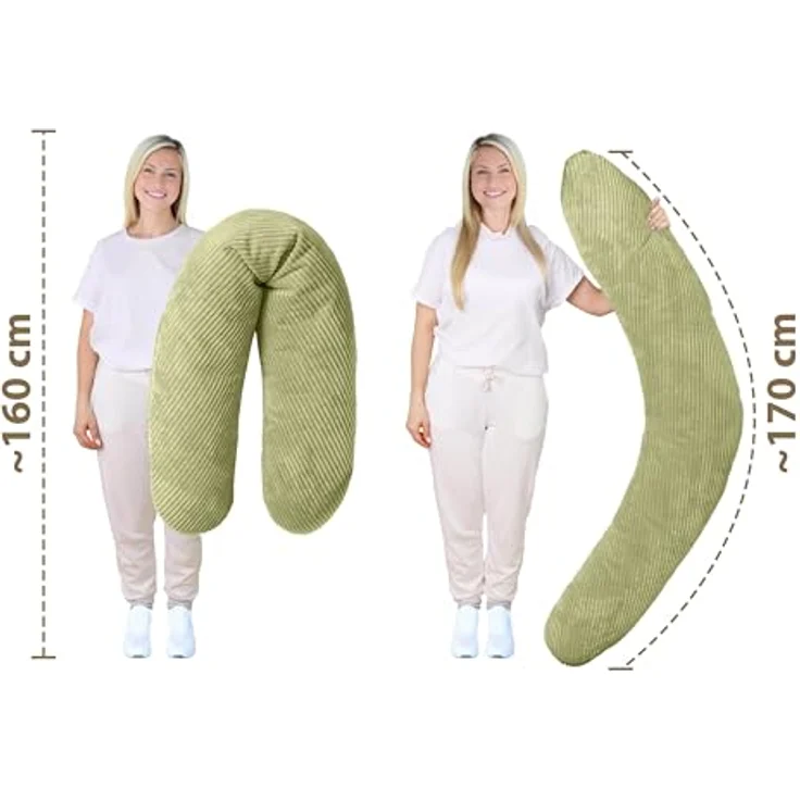 Amilian Stillkissenbezug 170 cm - Kissenbezug für Schwangerschaftskissen, Seitenschläferkissen, weicher und pflegeleichter Bezug - ideal als Ersatzbezug – Bild 4
