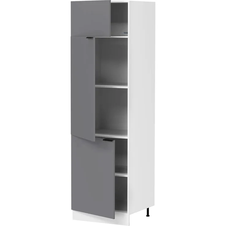 VCM Küchenmöbel Unterschrank Fasola 920539 Weiß / Anthrazit H. 207 x B. 60 x T. 57 cm