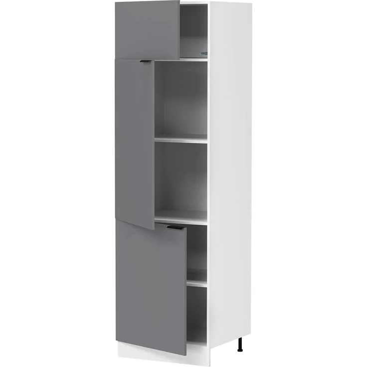 VCM Küchenmöbel Unterschrank Fasola 920539 Weiß / Anthrazit H. 207 x B. 60 x T. 57 cm – Bild 1