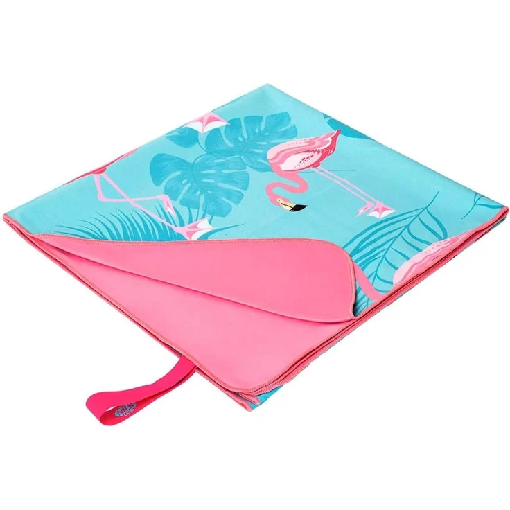 NILS Mikrofaserhandtuch Flamingos 160 × 80 cm für Strand Schwimmbad Sport – Bild 4