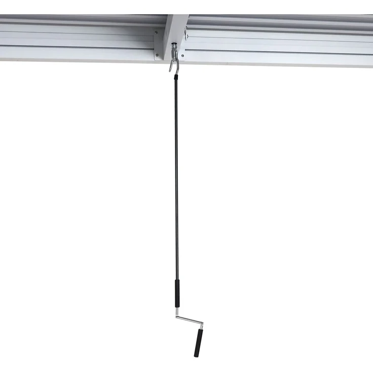 Mendler 'HWC-L46' Pergola, Regenrinne sturmfest, Aluminium weiß, 3x6 m – Bild 8