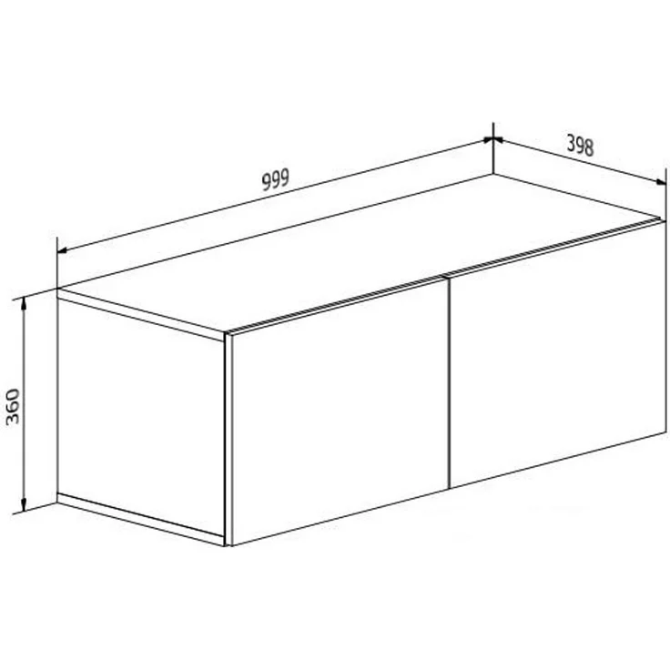 Lookway Lowboard COLGANTE KASCHMIR 100 cm Eleganter hängender TV-Schrank mit LED – Bild 6