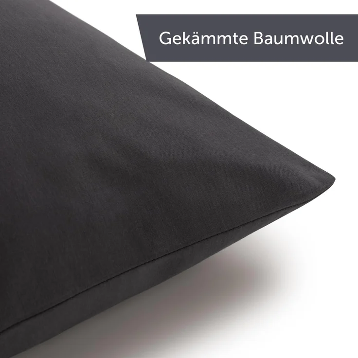 Blumtal Kissenbezug Premium Jersey 2er Set, Oeko-Tex Zertifiziert, (2 Stück), 100% Baumwolle – Bild 7