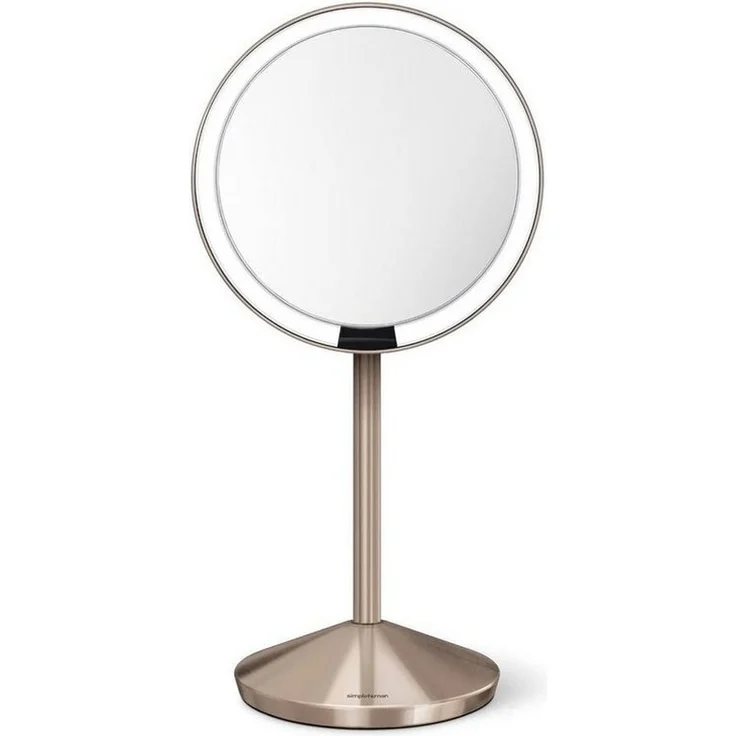 simplehuman Kosmetikspiegel Simplehuman Faltspiegel mit Sensor, roségoldener Edelstahl – Bild 1