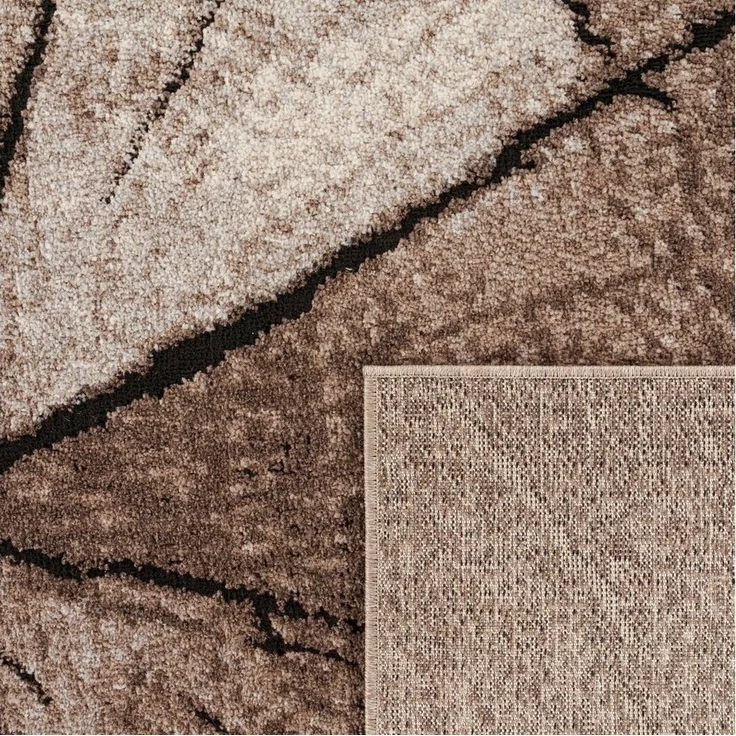 Paco Home Teppich Rodos 605, rechteckig, Höhe: 18 mm, Kurzflor, Motiv Baumstumpf, Holz, ideal im Wohnzimmer & Schlafzimmer – Bild 2