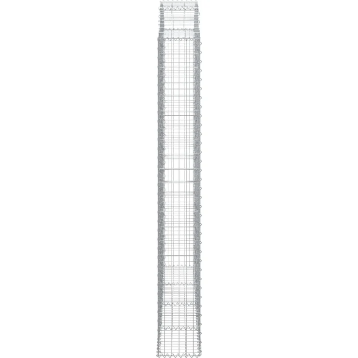 vidaXL Gabione mit Hochbogen 200x30x220/240 cm Verzinktes Eisen 153471 – Bild 4