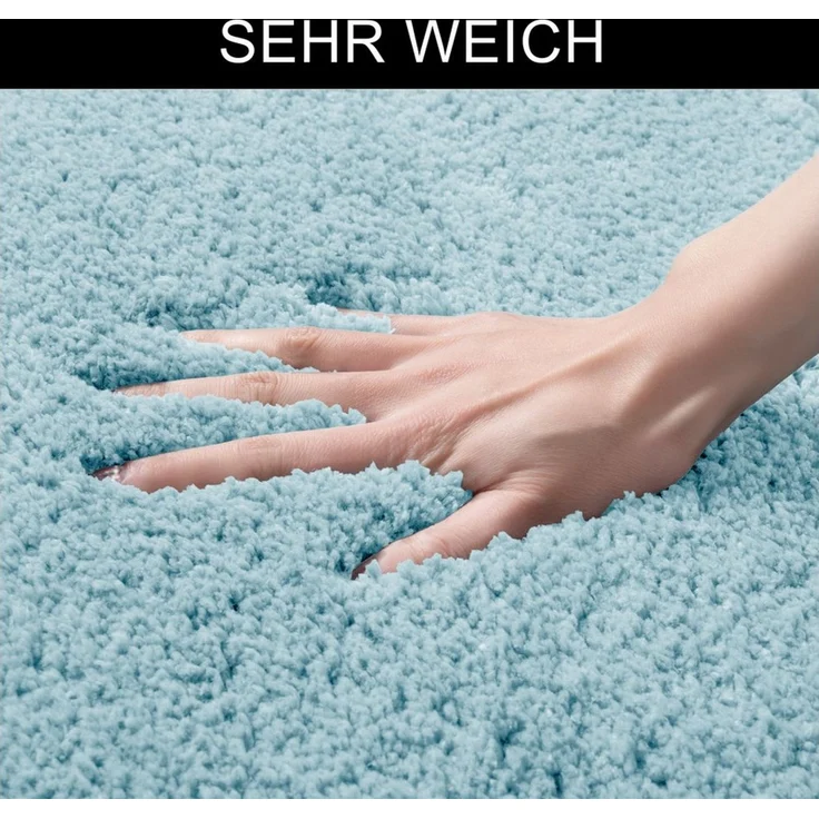 OTTO home Badematte Sanremo Standard, Badvorleger, Badezimmer Teppich, sehr weich, Höhe 30 mm, rutschhemmend beschichtet, schnell trocknend, fußbodenheizungsgeeignet, Polyester, rechteckig, Badteppich, unifarben, rechteckig, rund & als 3-tlg. Set erhäl... – Bild 3