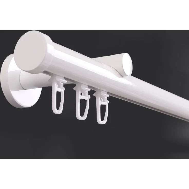 Deco-Raum® Gardinenschiene Innenlauf Weiß Modern | Länge: 130cm | Material: Aluminium | Farbe: Weiß – Bild 6