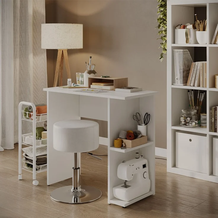 Schreibtisch Simple Weiß 80 x 40 cm Vicco – Bild 3