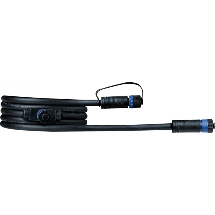 Paulmann Aussenleuchte Plug & Shine Cable IP68 2m 1 in-2 out 2x1,5mm² Schwarz Kunststoff13267 – Bild 1