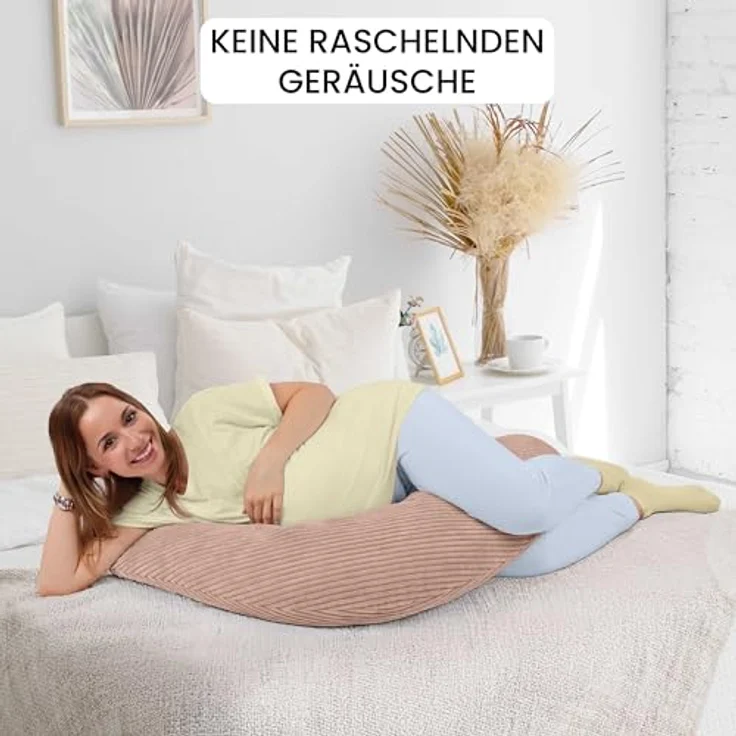 Amilian Stillkissen XXL 170 cm - Schwangerschaftskissen, Seitenschläferkissen, Pregnancy Pillow mit abnehmbarem Bezug, Schlafkissen für Seitenlage, Lagerungskissen für Schwangere & Stillzeit - Stillhilfe – Bild 9
