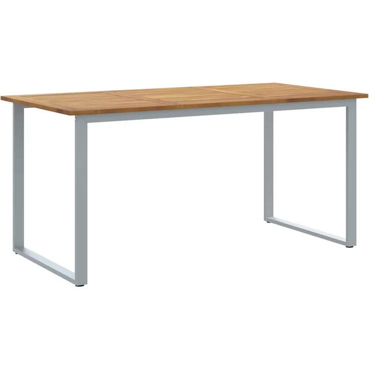vidaXL Gartentisch Grau 160 x 80 x 75 cm Massivholz Akazie 4010595 – Bild 2