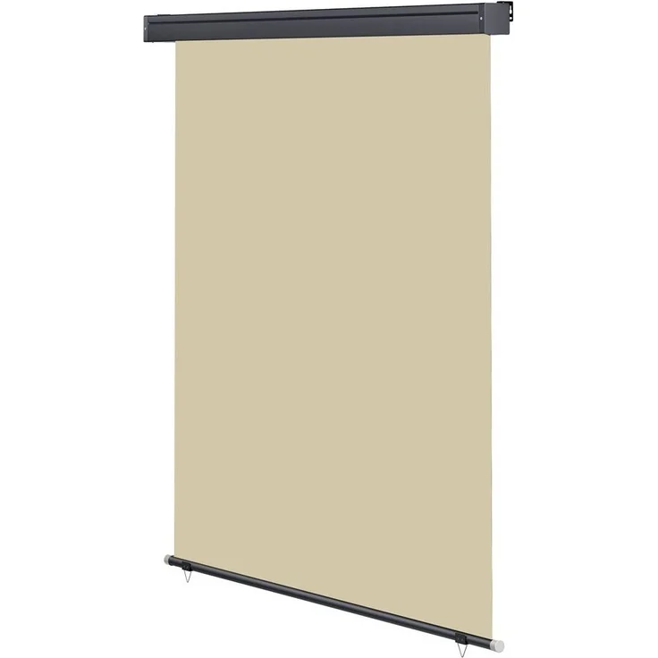 Senkrechtmarkise ausziehbar Seitenmarkise Windschutz 100x250cm Beige – Bild 2