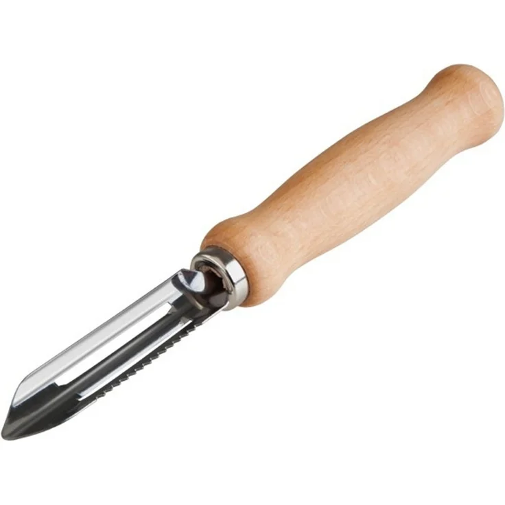 Hofmeister Sparschäler Sparschäler 15cm mit feststehende Doppelklinge aus Buche – Bild 1