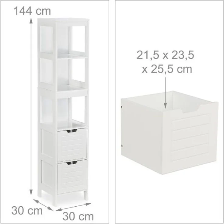 Badezimmerschrank weiß 10032183 – Bild 4