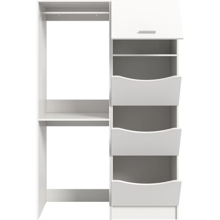Waschmaschienenumbau Set (B/H/T: 116x195x68 cm) in weiß Nachbildung – Bild 3