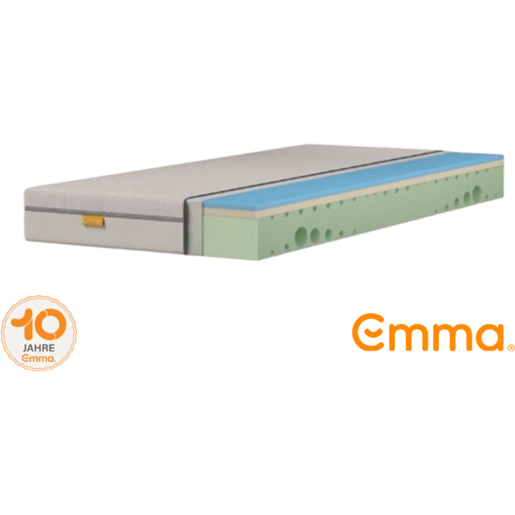 Emma 'One Medium' Kaltschaummatratze, 140x200 cm, 85 % Polyester / 15 % Polypropylen weiß