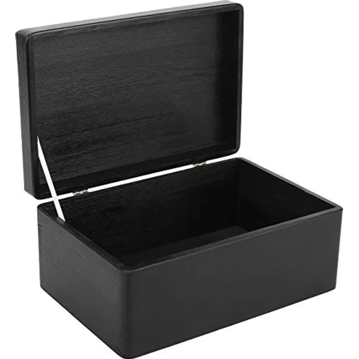 Creative Deco Holzkiste mit Deckel Groß Erinnerungsbox Baby Holzbox 30 x 20 x 14 cm, mit Scharnieren – Bild 2