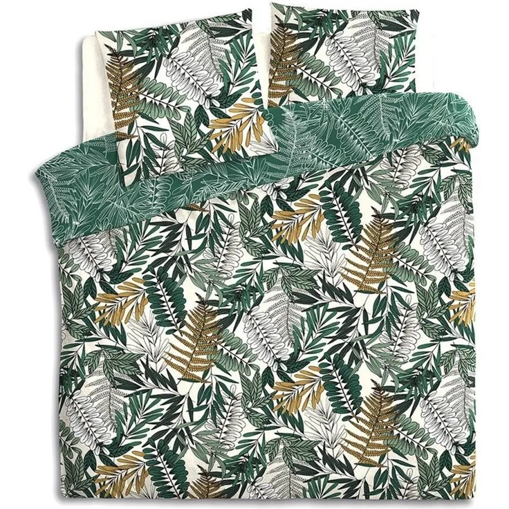 Bettwäsche für Doppelbett, 240x220 cm, Bettbezug mit 2 Kopfkissenbezügen, Motiv Tropik - Atmosphera