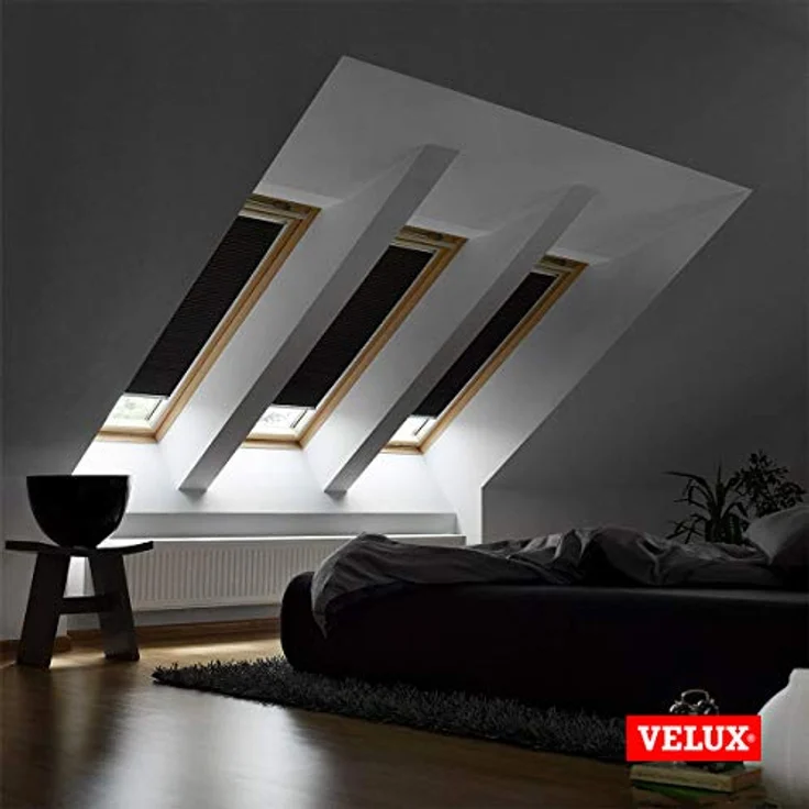 Velux Dachfensterplissee FHC F06 1045S, Wabenplissee in Weiß mit Aluminium Schiene, manuell verstellbar zur Verdunkelung und Sichtschutz – Bild 4