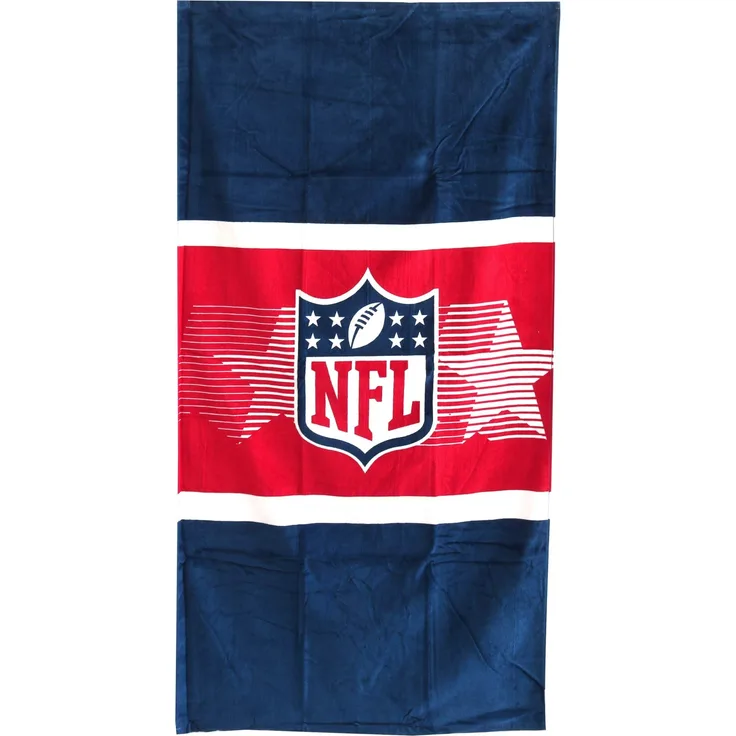 NFL Velour Badetuch 80 x 150 cm rot/blau Baumwolle Handtuch Saunatuch