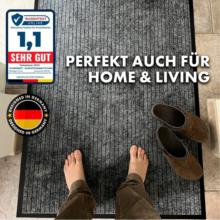 Karat Fußmatte Dura, Schmutzfangmatte mit Rutschfester Rückseite, In vielen Farben & Größen – Bild 2