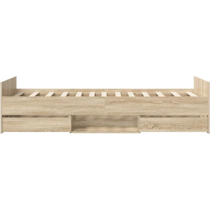 vidaXL Bettrahmen mit Schubladen Sonoma-Eiche Holzwerkstoff 3429510 – Bild 5