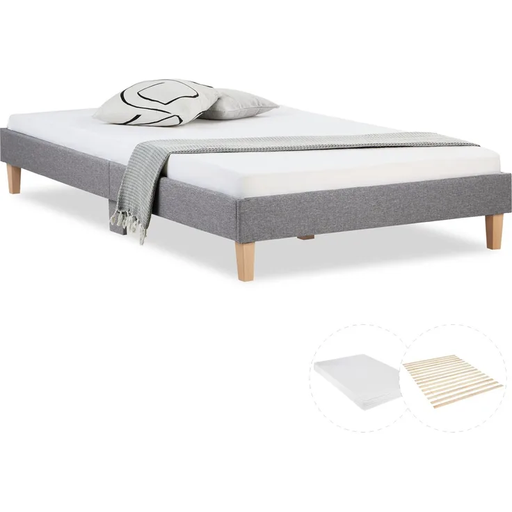 Homestyle4u Polsterbett 120x200 cm, mit Matratze