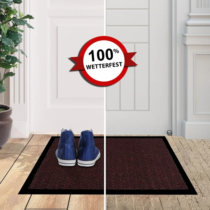 Furni24 Fußmatte - Rot-Schwarz, 40 x 60 cm – Bild 6