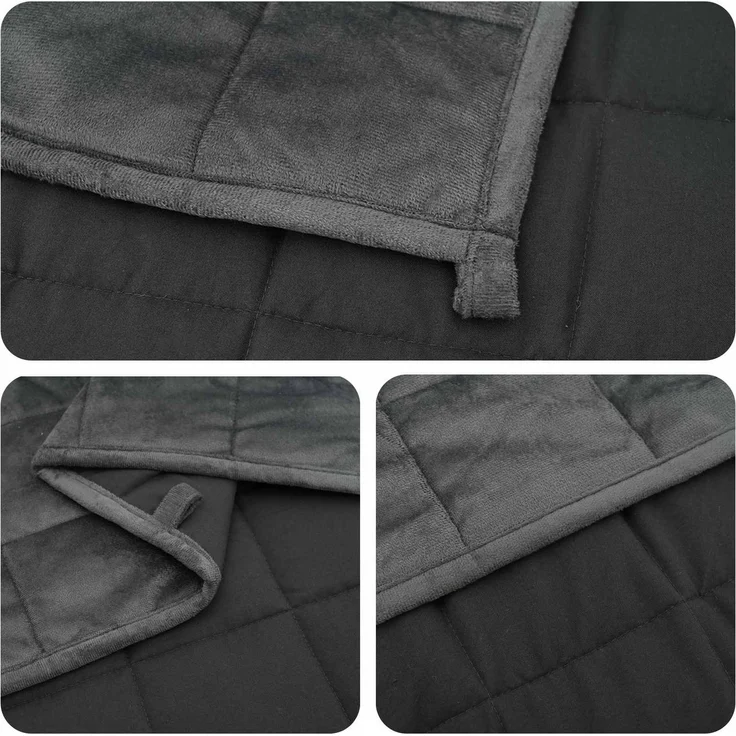 vidaXL Gewichtsdecke Anthrazit 200 x 220 cm 9 kg 100% Baumwolle 205T 3442983 – Bild 5