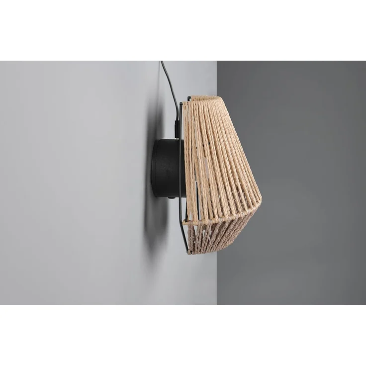 Akku Wandleuchte LIRA per USB aufladbar, Lampenschirm aus Papiergarn, Höhe 19cm – Bild 16