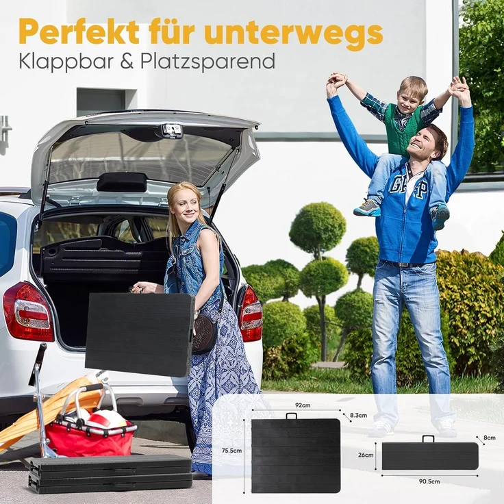 Sekey Bierzeltgarnitur Klappbar Campingtisch Set Schwarz – Bild 6