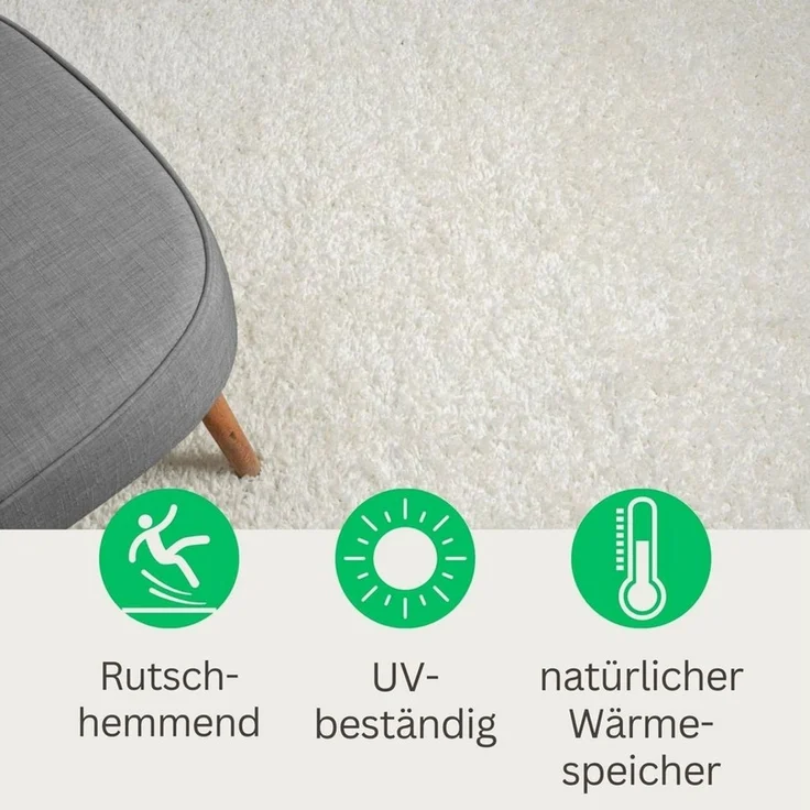 Wohnando Teppich MY-RUG Hochflorteppich Shaggy Star 250x80 cm, Läufer, Höhe: 38 mm, einfarbig, leicht glänzend, extra flauschig – Bild 3