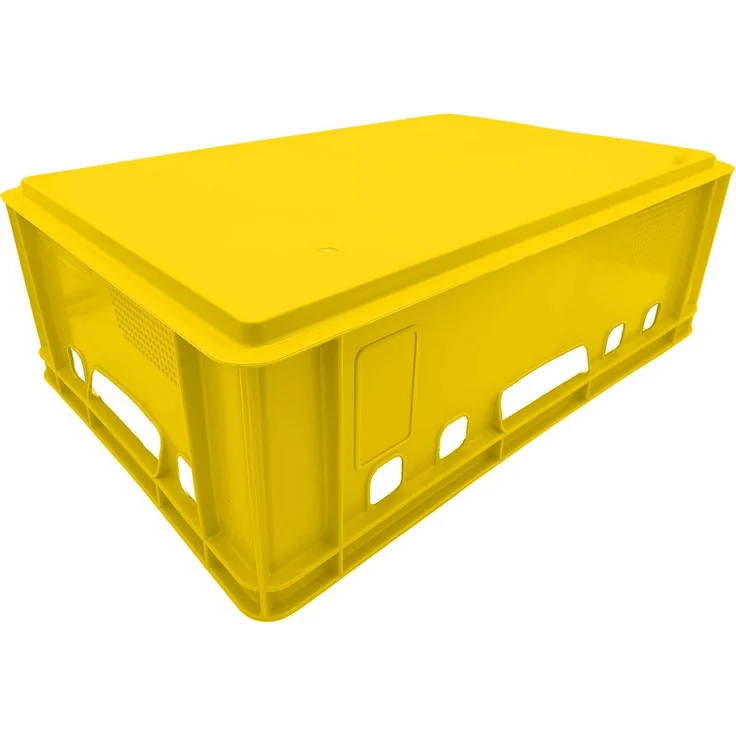 5x Fleischkiste E2 Fleischerkiste Eurobox 60 x 40 x 20 cm lebensmittelecht, robust, stapelbar | Lagerkisten, Stapelkisten, Metzgerkiste Made in Germany – Bild 5