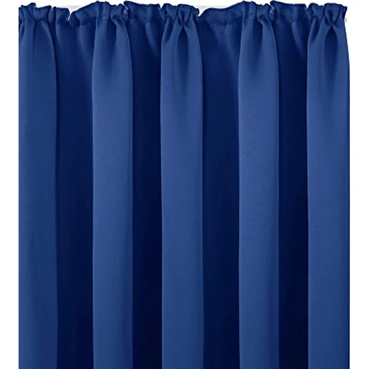 Deconovo Blickdichte Vorhänge mit Kräuselband Gardinen UV-Schutz Königsblau | 2er Set, H 220 x B 140 cm, Thermogardine, Wohnzimmer und Schlafzimmer Gardinen, für Thermal Curtains, Übergardinen – Bild 9