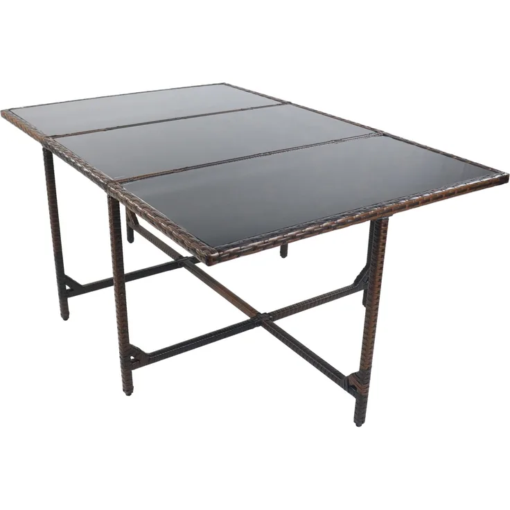 VCM Gartentisch Raloso 920522 Braun H. 74 x B. 170 x T. 110 cm