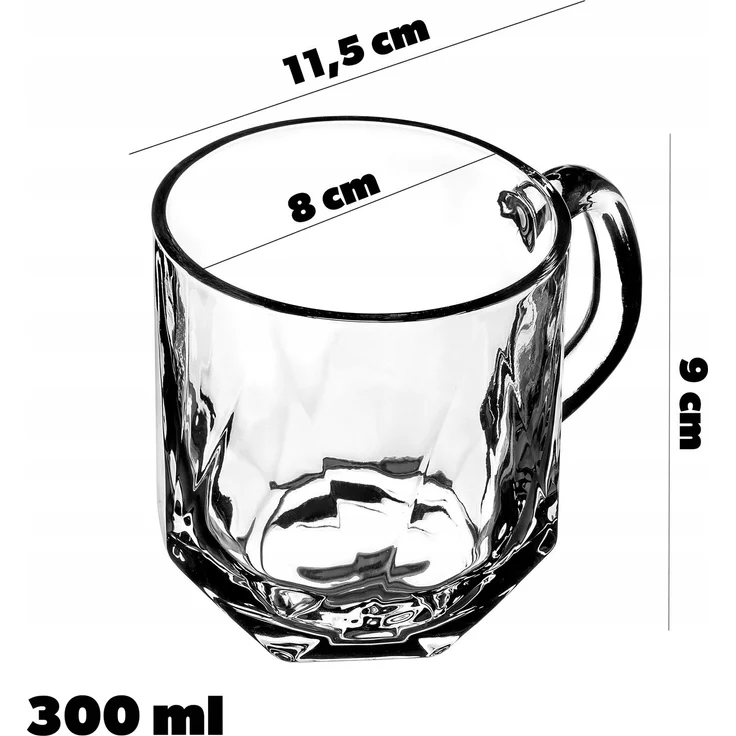 KADAX 4x Gläser 300ml für Kaffee Tee Getränke Glas mit Henkel Set – Bild 2