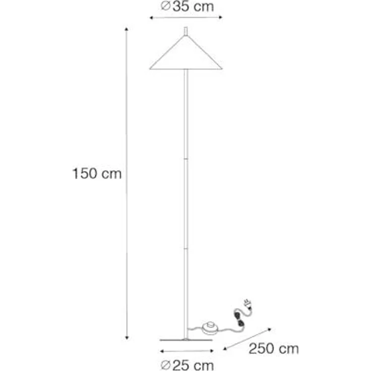 Qazqa Stehlampe Triangolo, ohne Leuchtmittel, E27, Schwarz, Design, Stahl, 1-flammig – Bild 5