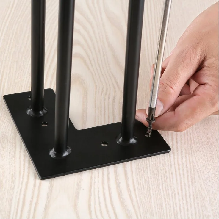 Zelsius Tischbein 4er Set Tischbeine aus Stahl, Schwarz, (H) 71 cm, 3 Streben – Bild 3