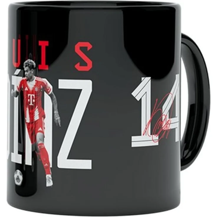 FC Bayern München Tasse FC Bayern München I Tasse Luis Díaz I 0,3 l I Schwarz, Keramik – Bild 2