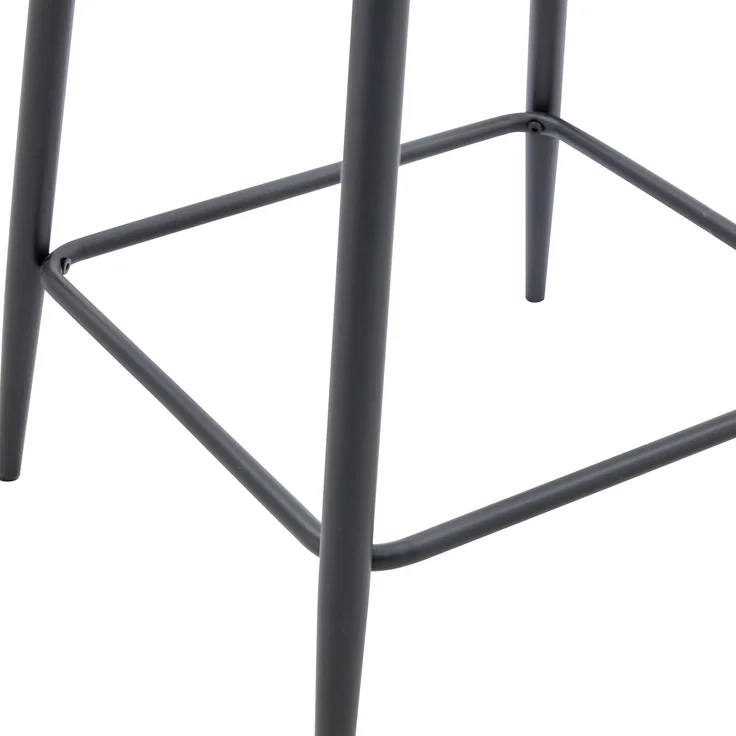Transparente Barhocker Set, 4er Pack, mit Metallgestell in Silber/Gold/Schwarz, Moderne Design-Stühle für Küche, Bar oder Esszimmer (Nur Stühle, ohne Tisch)--Schwarz--51x45x102cm--YOUDENOVA – Bild 8