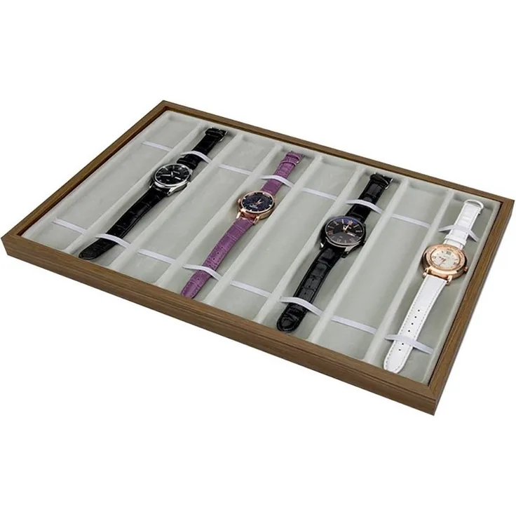mixed24 Uhrenbox Uhrenablage für 8 Armbanduhren Uhren Uhrenaufbewahrung, Uhrenpräsentation